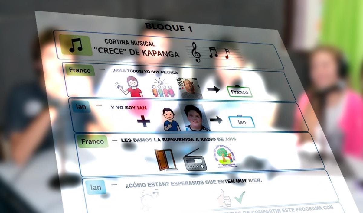 El guion con pictogramas de la escuela especial de Berazategui que maravilló a todos - imagen de origen