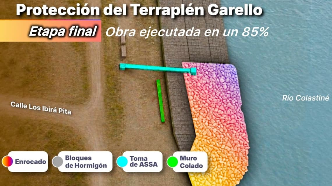 Terraplén Garello: así son los trabajos con los que el Gobierno Provincial encara la última etapa - imagen de origen